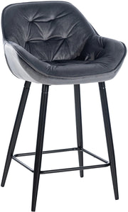 Sgabello da bar Gibson grigio scuro,Velluto