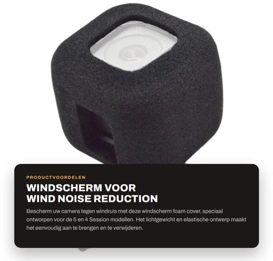 Schermo Antivento per Microfono - Copertura Schiuma - Protezione - Compatibile con GoPro 4/5 Session - Materiale Leggero Elastico - Facile da Applicare