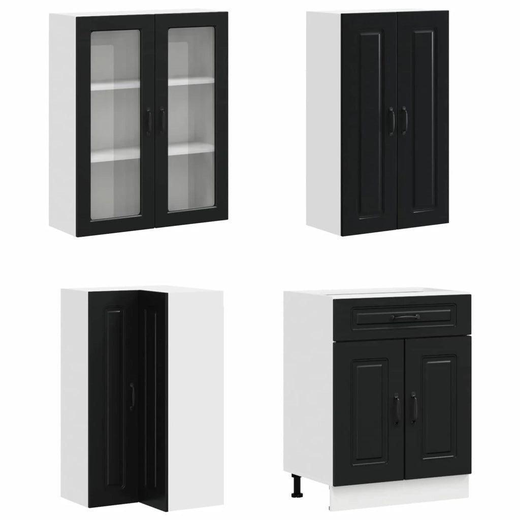 Unità Cucina KALMAR 8 pcs Nero Legno ingegnerizzato 3438458