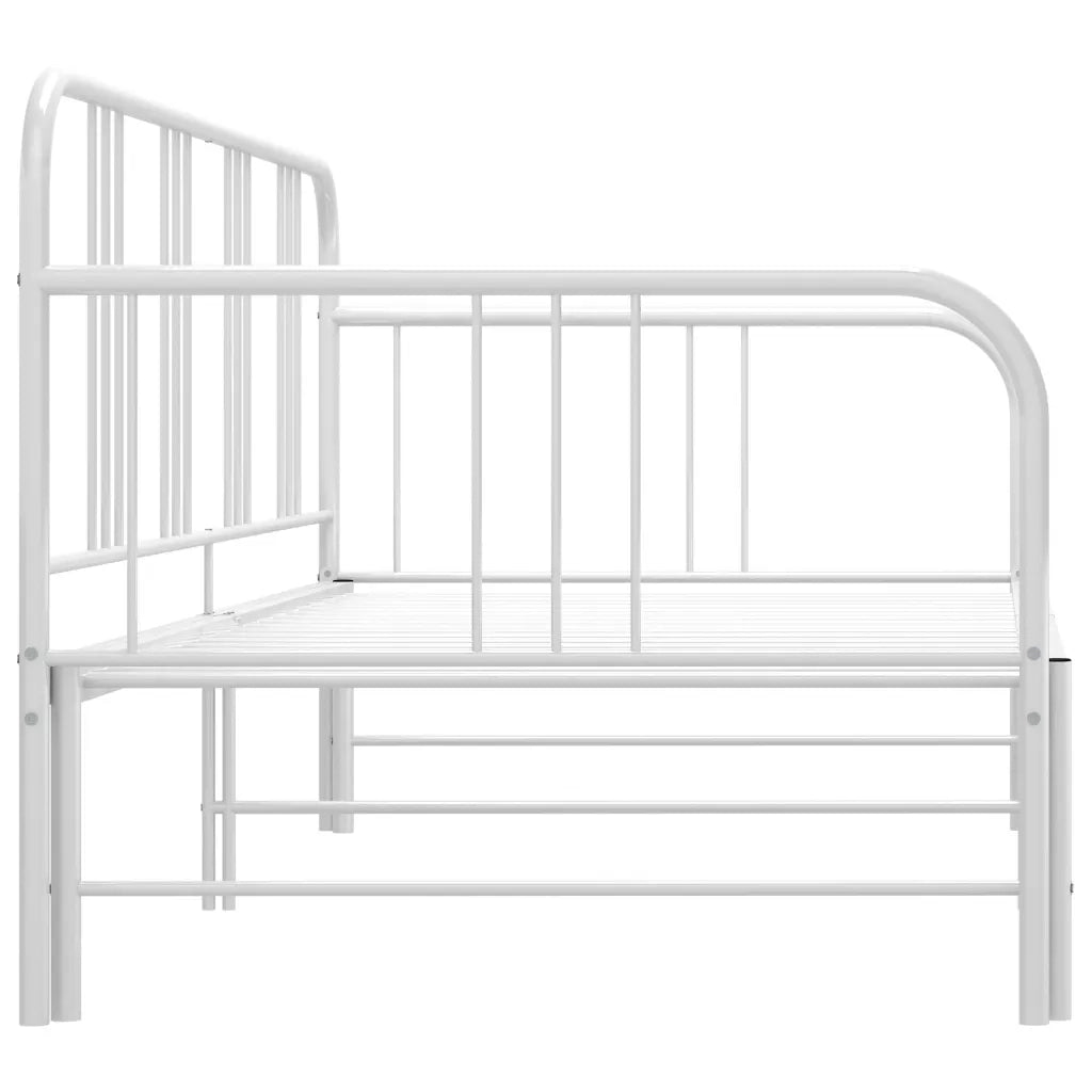 Telaio Divano Letto Estraibile Bianco in Metallo 90x200 cm cod mxl 58382