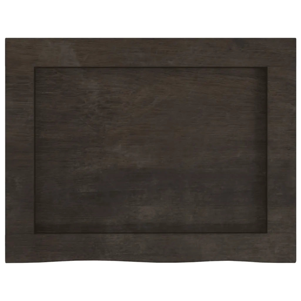 Ripiano Muro | Scaffale a Parete | Mensole Parete Marrone Scuro 40x30x(2-4) cm Massello Rovere Trattato