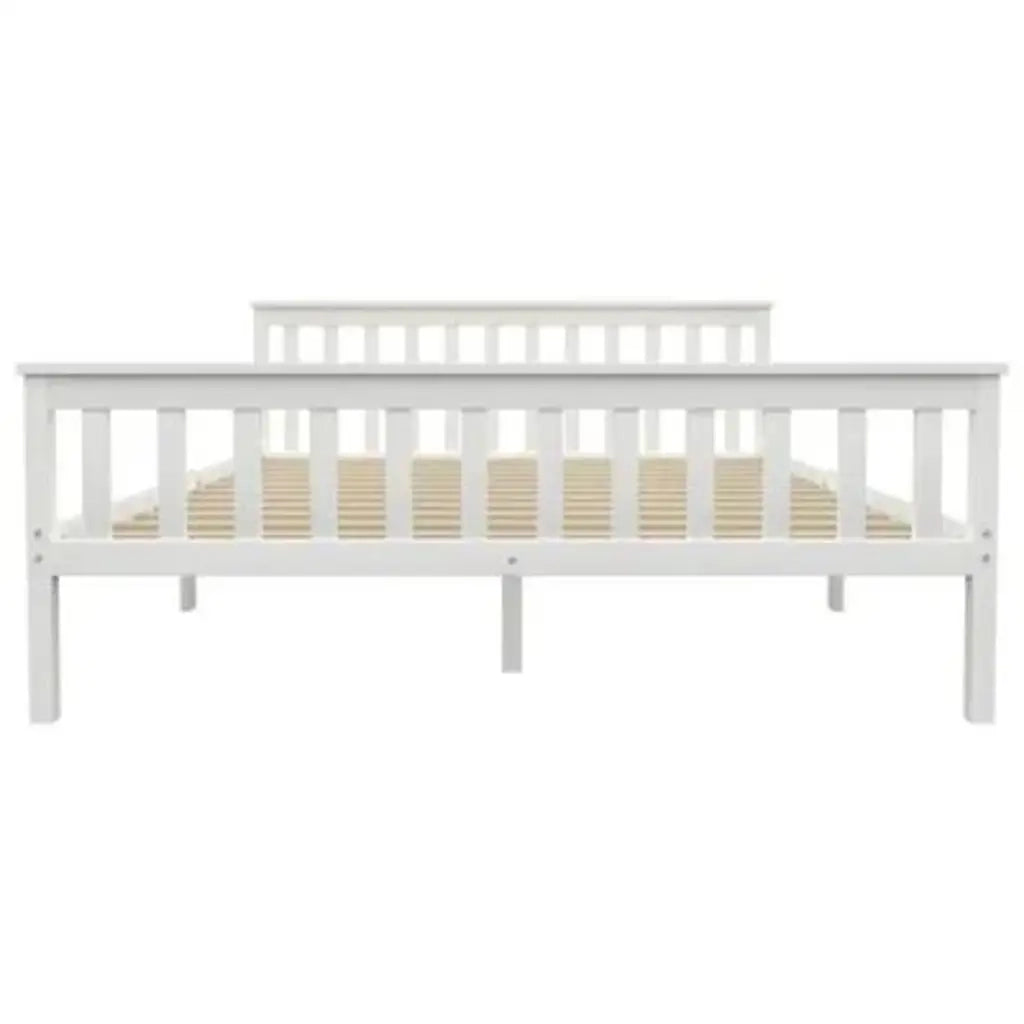 Giroletto senza Materasso Bianco 160x200 cm in Legno di Pino
