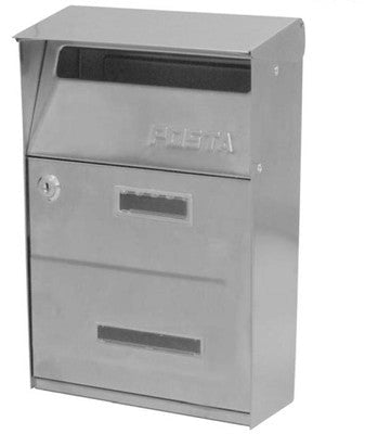 CASSETTA POSTALE IN ACCIAIO INOX MONACO CM.21x8,5x30,5
