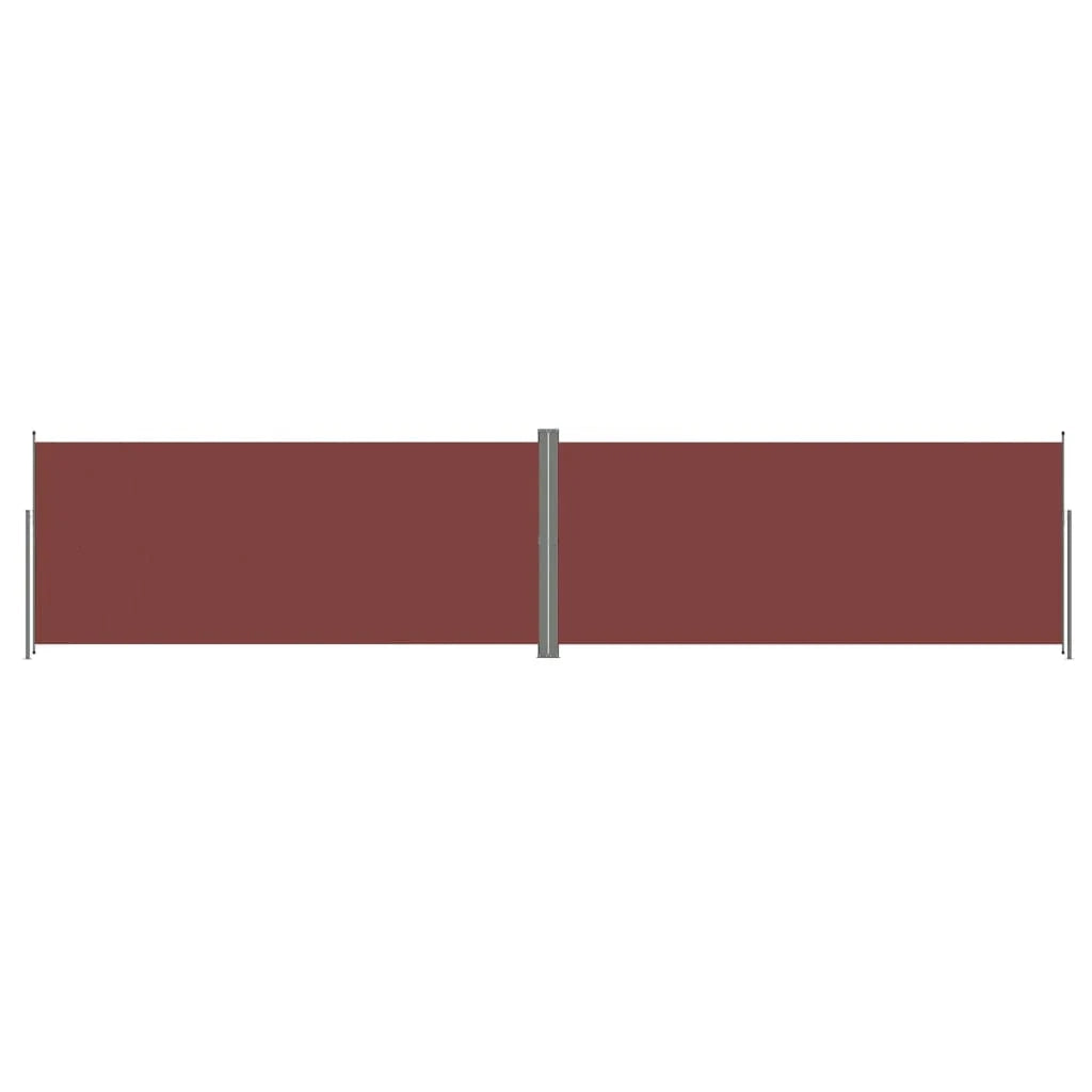 Tenda da sole laterale retrattile/schermo privacy per patio giardino terrazza balcone 220 x 1000 cm marrone 02_0007422