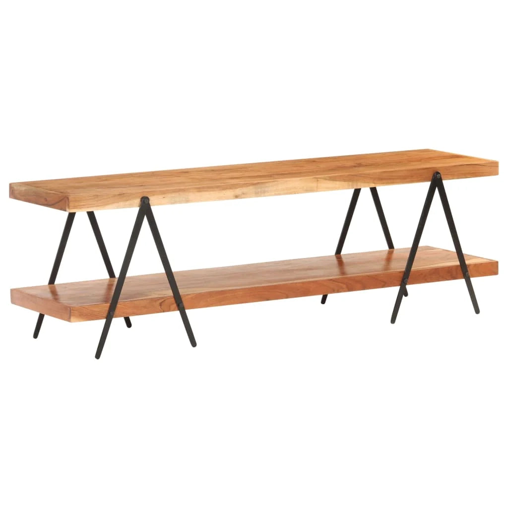 Mobile TV multimediale scaffale TV credenza mobile TV sala da pranzo soggiorno camera da letto 160 x 40 x 50 cm legno massello di acacia marrone 02_0026075