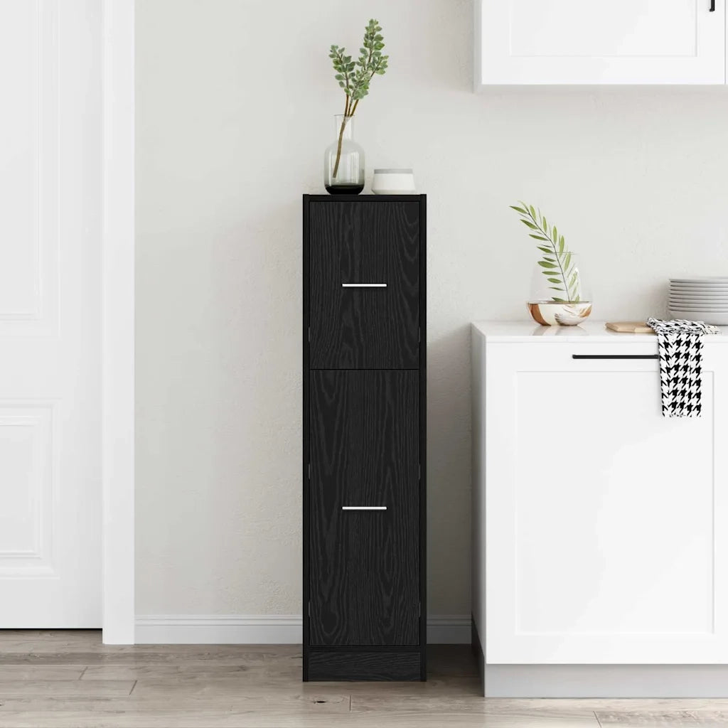 Armadio da Apoteca Rovere nero 30 x 41 x 118 cm 869002