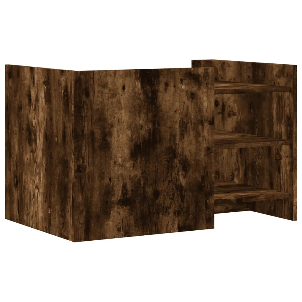 Tavolino da Salotto-Tavolino da soggiorno-Tavolo Rovere Fumo 80x50x50cm in Legno Multistrato 885882