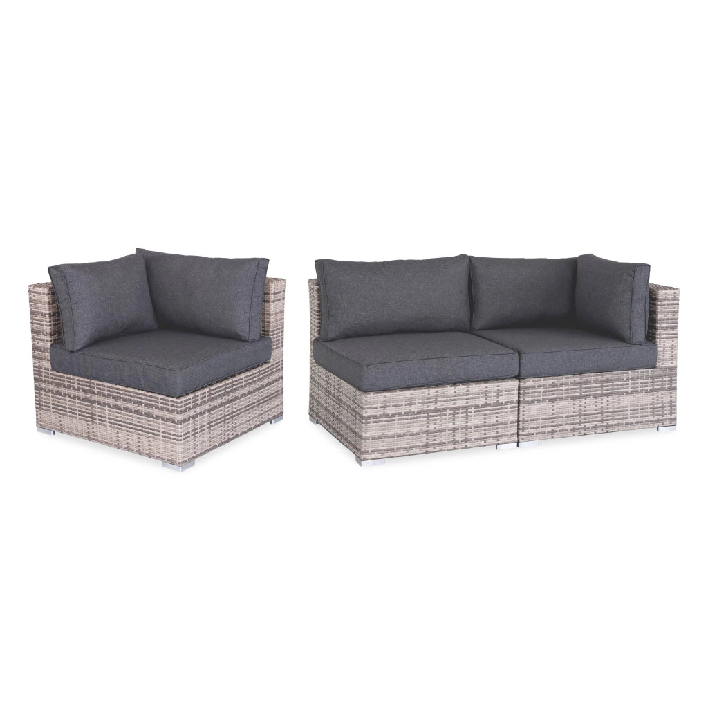 Salotto da giardino angolare in resina intrecciata, 8-10 posti, gamma
