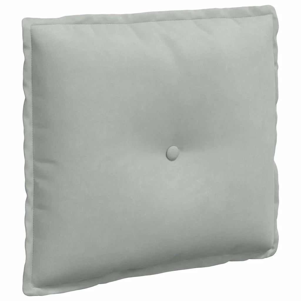 Cuscino per Schiena | Cuscino dorsale Grigio chiaro 50 x 45 cm Tessuto in Cords