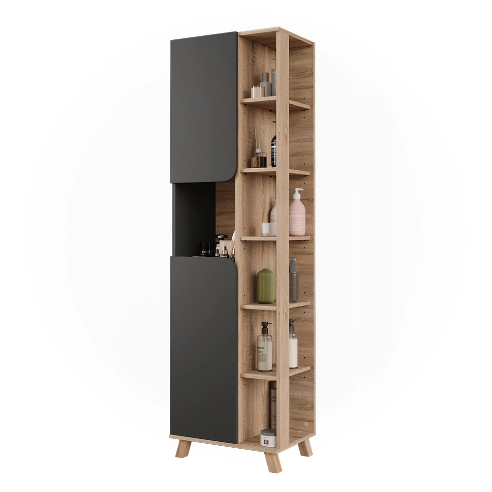 Vicco Mobile alto Sonoma/antracite 50 x 175 cm con 2 porte