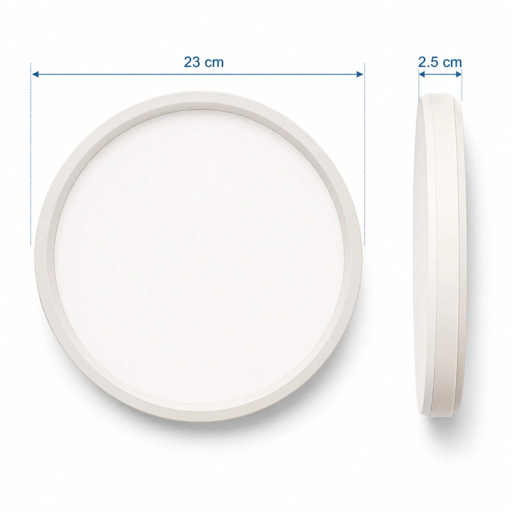 PLAFONIERA LED 18W TONDA Ø23CM 3CCT LUCE 3000K 4000K 6500K SOFFITTO BTL-1001