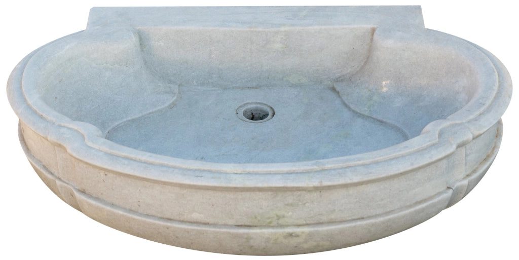 Biscottini Vasca in marmo bianco L80xPR57xH16 cm realizzata completamente mano Offerta