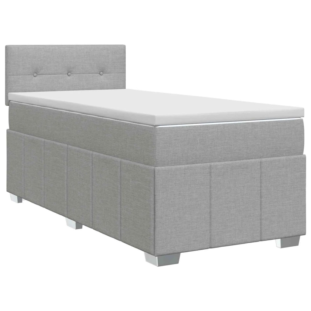 Letto box spring con materasso Grigio Chiaro 90 x 190 cm 3451306