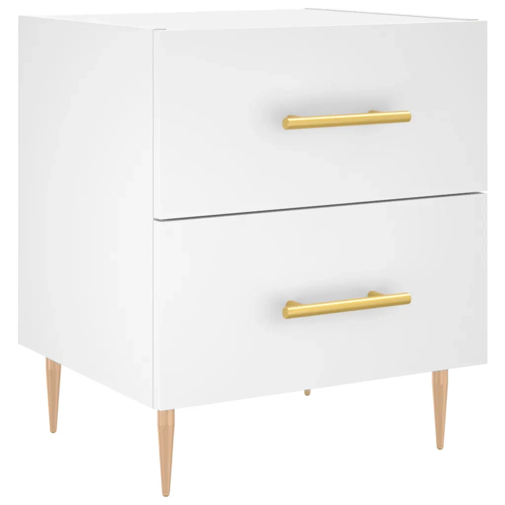 vidaXL Comodino Bianco 40x35x47,5 cm in Legno Multistrato
