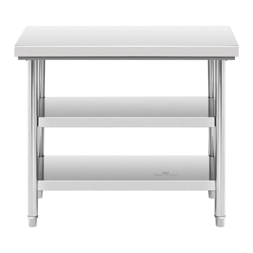 Tavolo da lavoro professionale in acciaio inox con alzatina 180 x 60 cm portata 182 kg 14_0003671