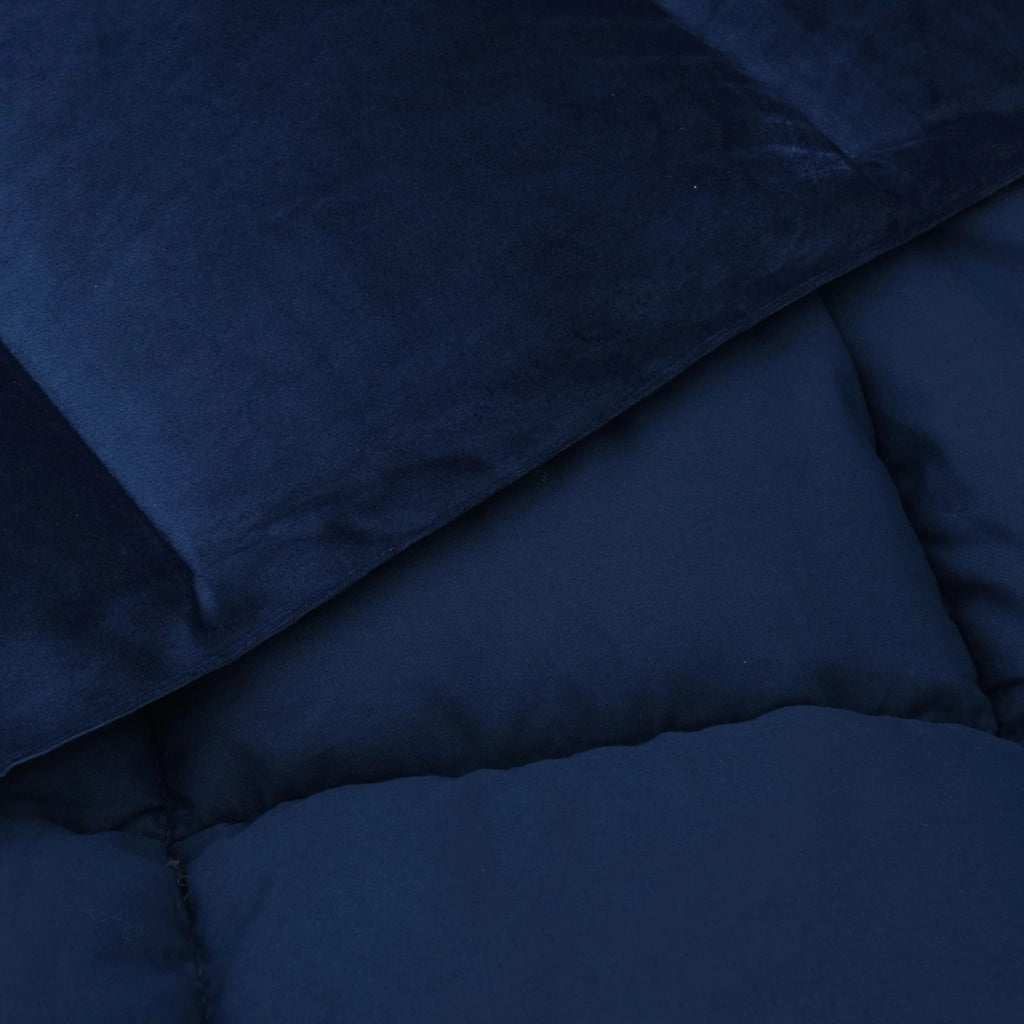 Piumone | Duvet Completo Annuale Blu Scuro 240 x 260 cm Microfibra