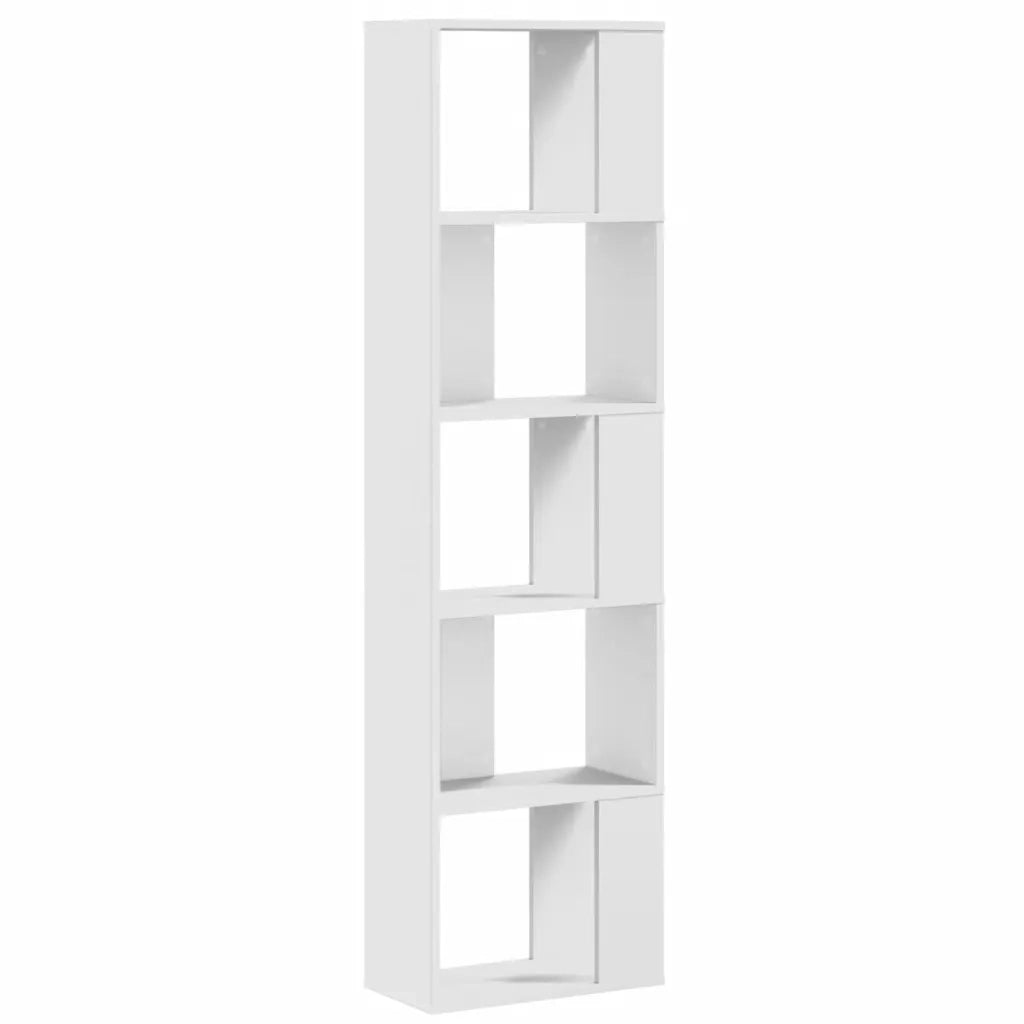Libreria 5 Ripiani Bianca 45x23,5x162,5cm Legno Multistrato 852780