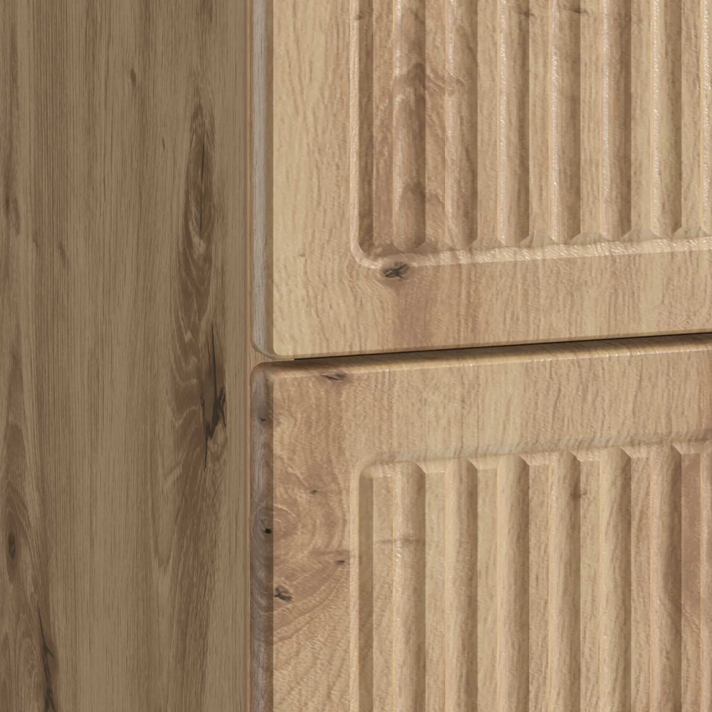 Comodino | Armadio da Notte | Mobiletto da notte Rovere Artigianale 62 x 34,5 x 47,5 cm