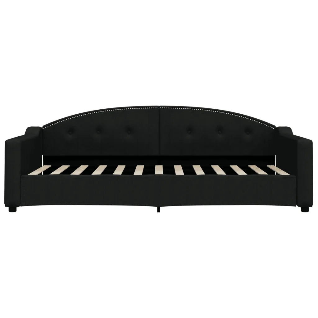 Divano Letto Estraibile con Cassetti-Sofa Letto-Daybed Nero 90x200 cm in Tessuto 581744