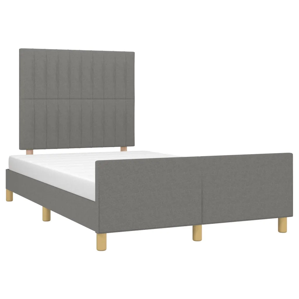 Giroletto senza Materasso-Struttura Letto Grigio Scuro 120x200 cm Tessuto 659184