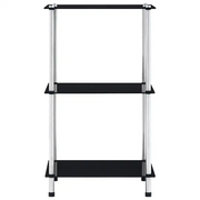 Scaffale a 3 Livelli Nero 40x40x67 cm in Vetro Temperato CFW5218649