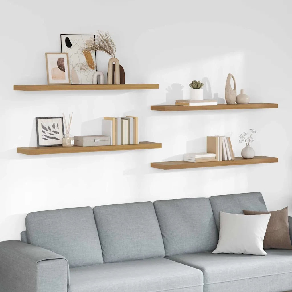 Scaffale da parete 4 pcs Marrone 120 x 23,5 x 4 cm 42019958
