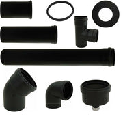Tubi acciaio al carbonio Pellet diametro 100 mm 25 50 100 curva 45 90 T rosone TUBO 100 CM 100 MM