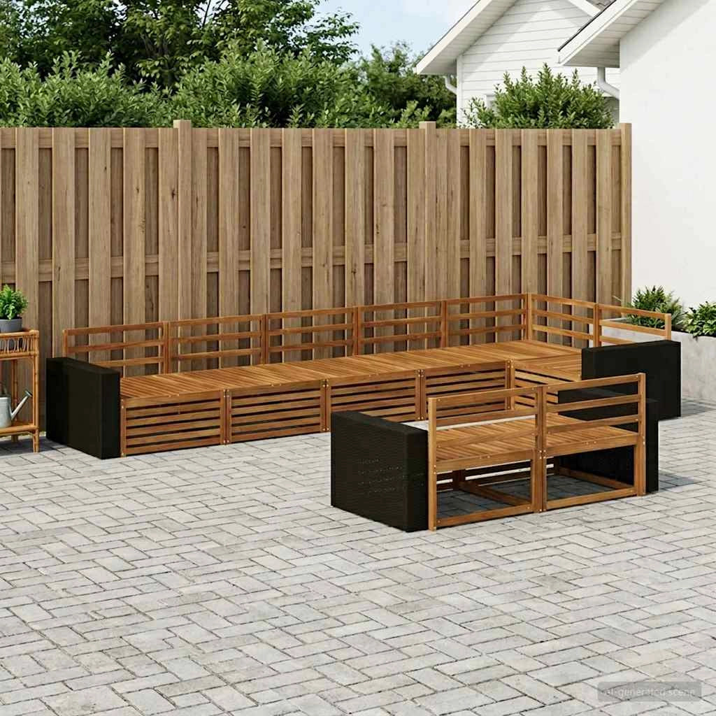 Set di divani da esterno 8 pz Naturale 3383512