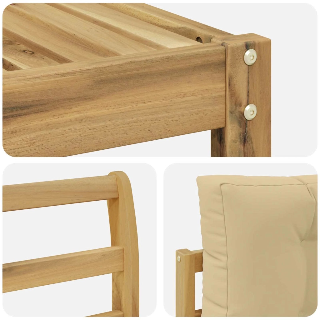 Set di divani da esterno 10 pz Bianco e Beige 3387072