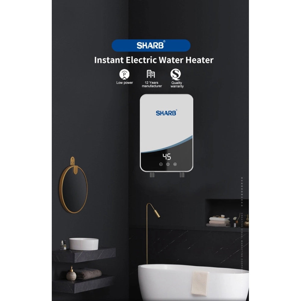 Trade Shop - Scaldabagno Boiler Elettrico Caldaia Acqua Calda Istantanea Con Dispaly Touch -