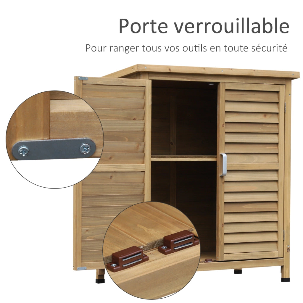 Armadio da giardino ¨C zephmum ¨C giallo 87x46.5x96.5 cm