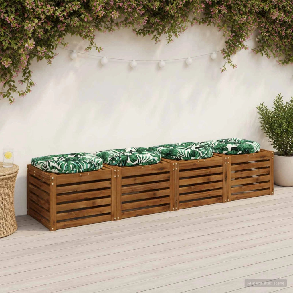 Cuscini per Sedia in 4 Pezzi 4 pz 100% Poliestere 945333