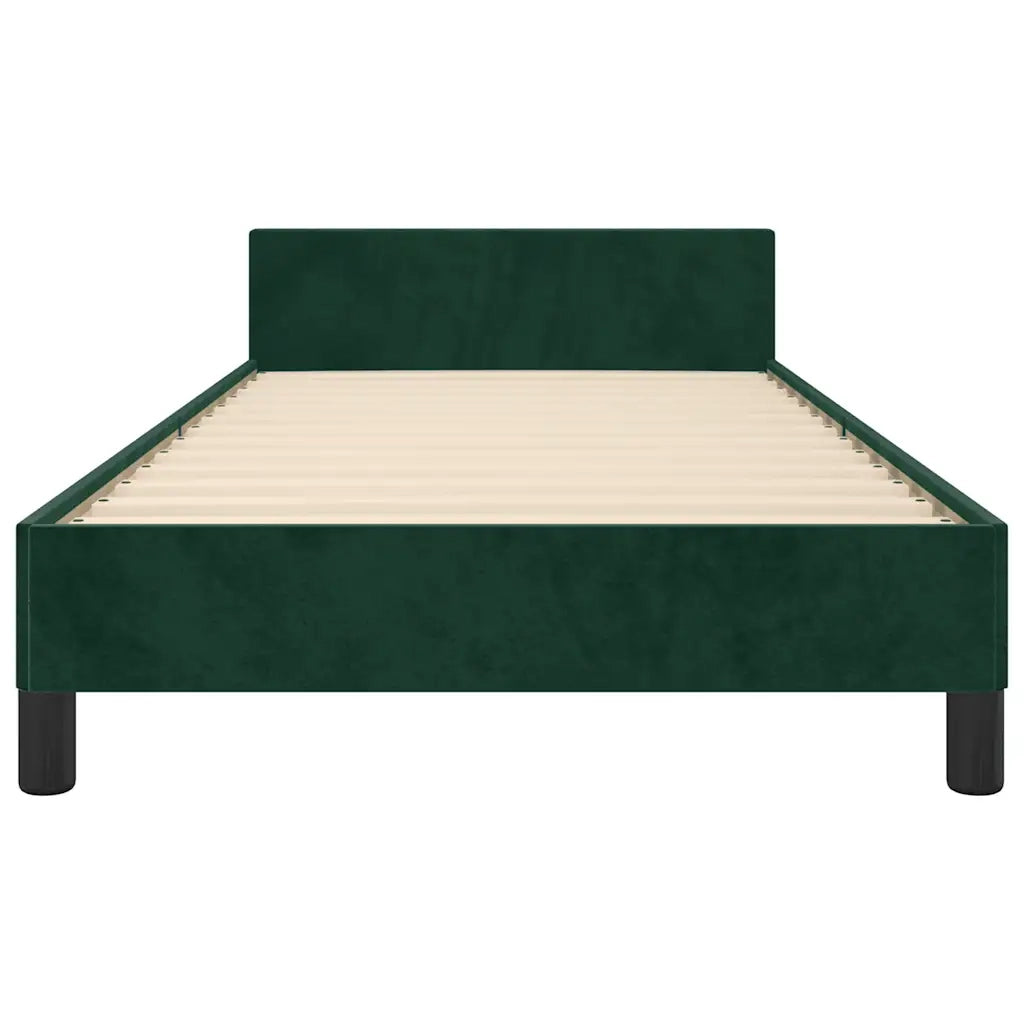 Giroletto senza Materasso Verde Scuro 90x200 cm in Velluto 3125614