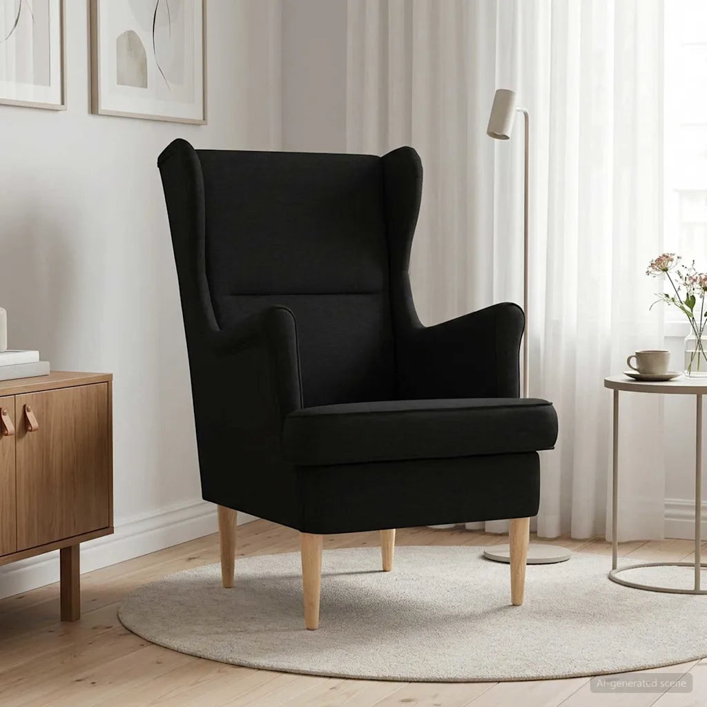 Divano Sedia-Poltrona-Poltroncina Nero Tessuto 996781