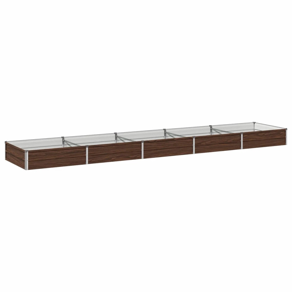 Letto rialzato da giardino Nero 400 x 80 x 24 cm 8006506