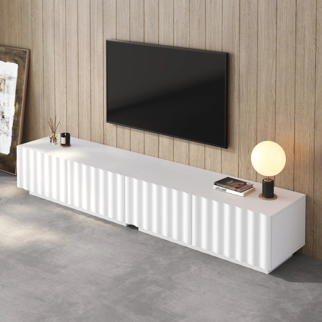 Mobile TV e Tavolino da Salotto ¨C MINIMAL ¨C Legno, Moderno, con Ante e Vano Porta