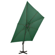Ombrellone a Sbalzo con Doppia Copertura-Ombrello da giardino 300x300 cm Verde