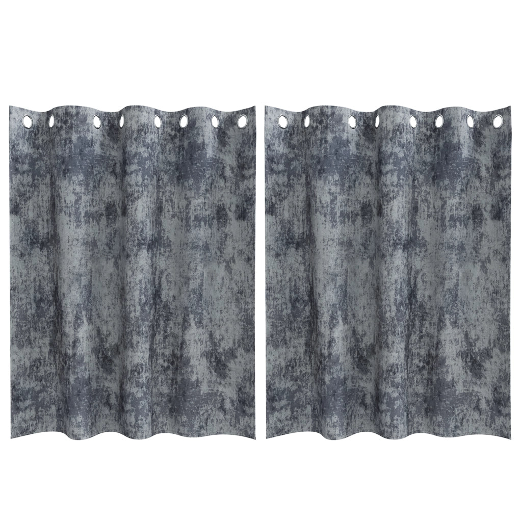 Tende Grigio Argento Grigio Argento Poliestere 140 x 140 cm