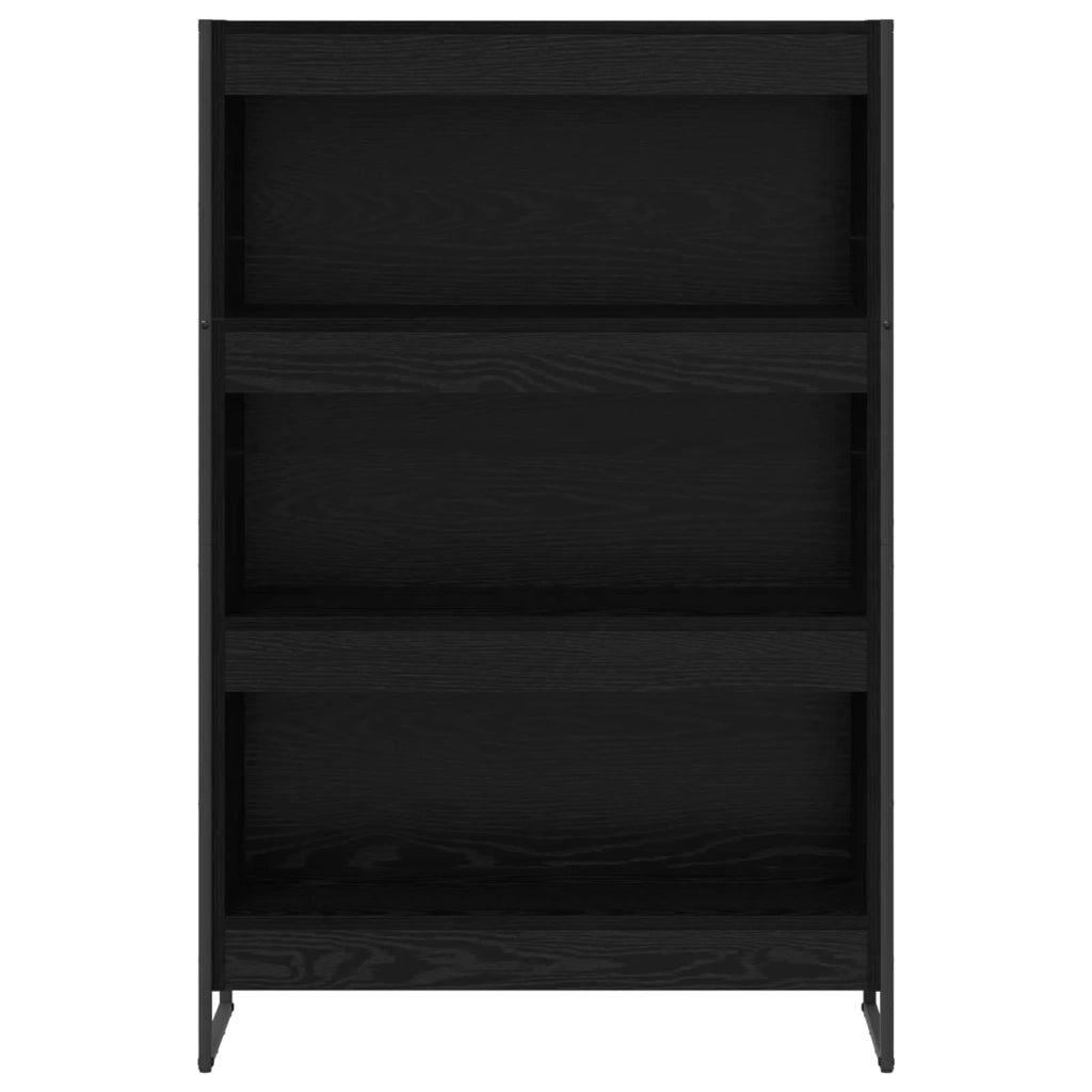 Armadio per Libri Rovere Nero 80 x 30 x 121 cm