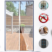 Trade Shop - Zanzariera Magnetica Universale 120 X 220 Cm Magneti Tenda Colore Nero Bianco - Bianco