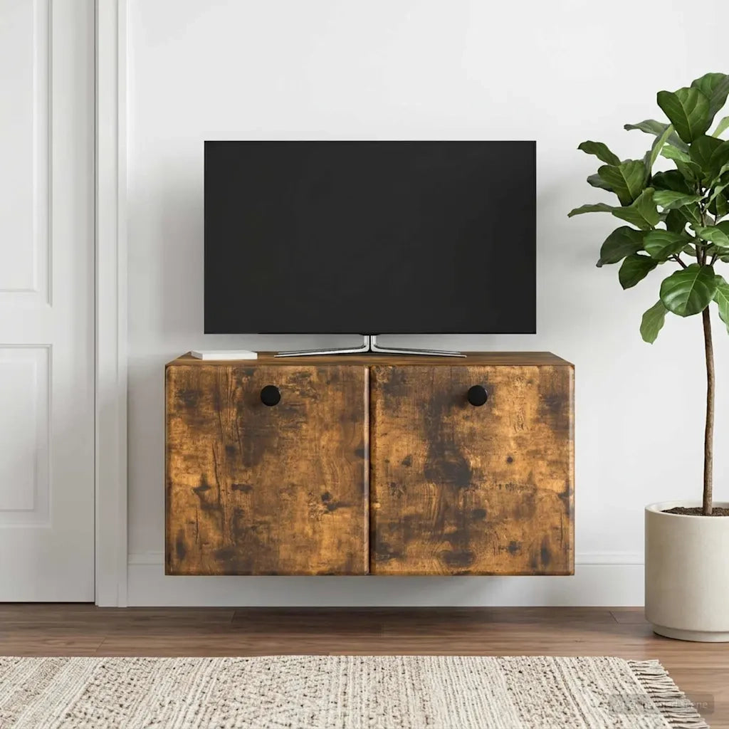 Mobile Porta TV da Muro 59,5 x 41 x 30 cm Rovere Fumo 899190