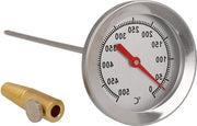 Termometro per griglia 500 gradi - Acciaio inossidabile - Forno a caminetto - Termometro analogico - 45 cm