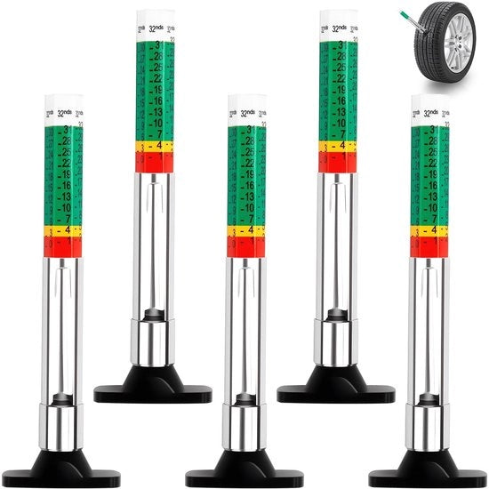 Misuratore di spessore di nastro a colori - Set da 5 pezzi - Preciso - Riciclabile - Efficiente - Facile da leggere - Misuratore di profondità di nastro