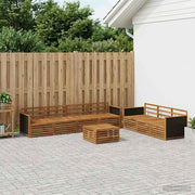 Set di divani da esterno 8 pz Naturale Legno di Acacia Massello 3383102