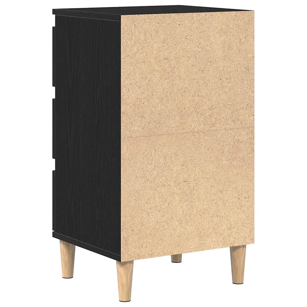 Armadio da Notte Rovere Nero 40 x 35 x 70 cm Legno multistrato 863429