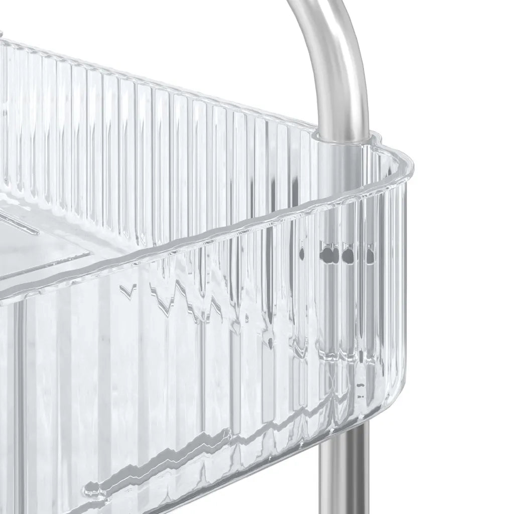 Carrello Portaoggetti a 4 Livelli 37x28x95 cm in Acrilico 4012380