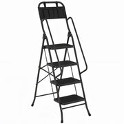 Scala Pieghevole 4 Gradini Antiscivolo ¨C Xylo ¨C Con Borsa Portautensili Nero