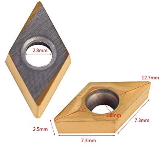 Inserti snidere per CNC da 10 pezzi - Carbide di alta qualità - Snodi affilati - Lunga durata - Accessori per snidere