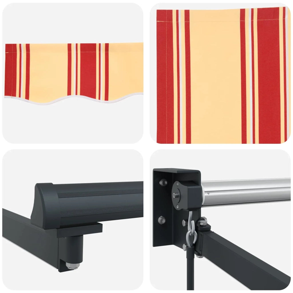 Tenda retrattile manuale con LED Multicolore 4 x 2 m