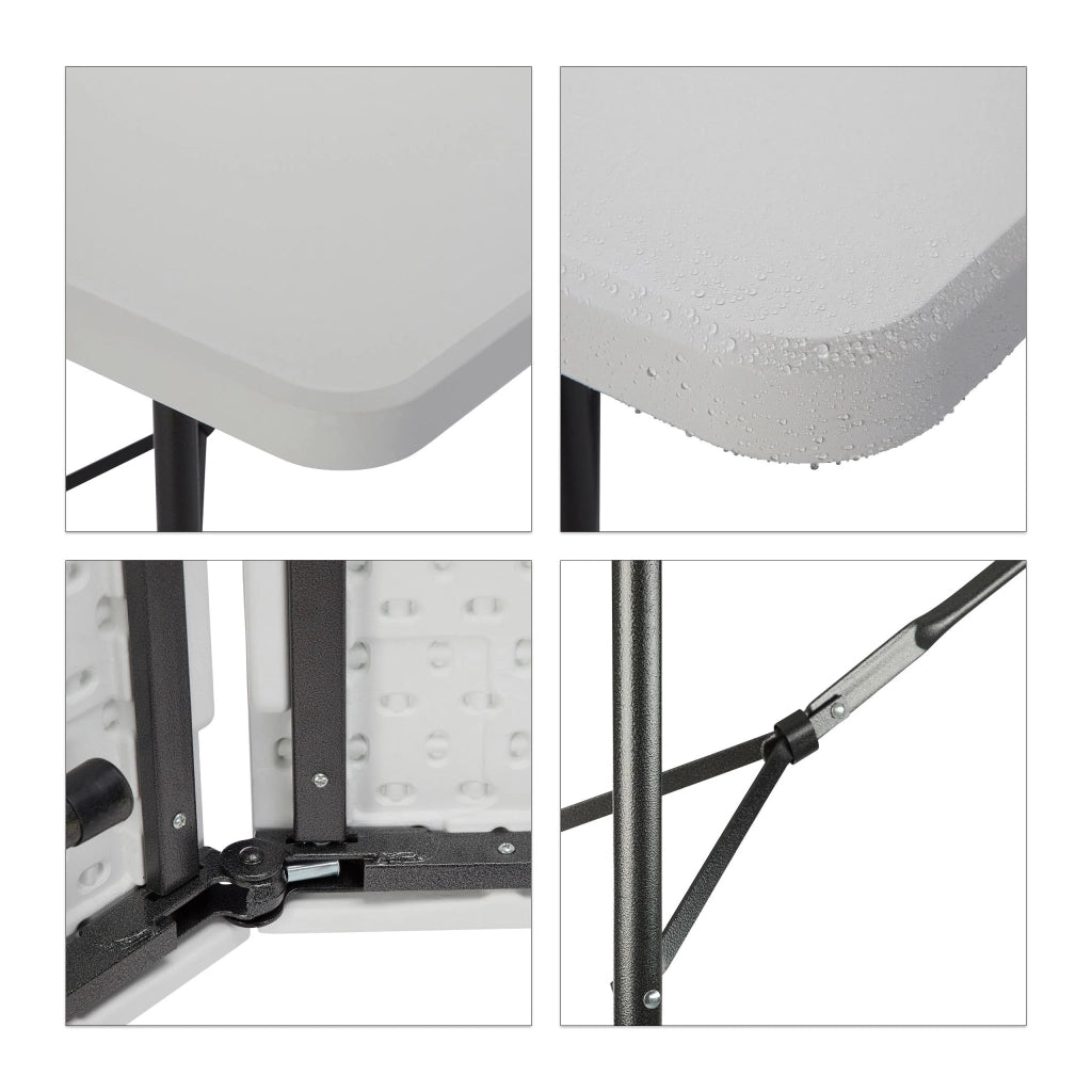 Se tavolo e 2 panche da giardino pieghevoli 180 cm bianco 13_0002461